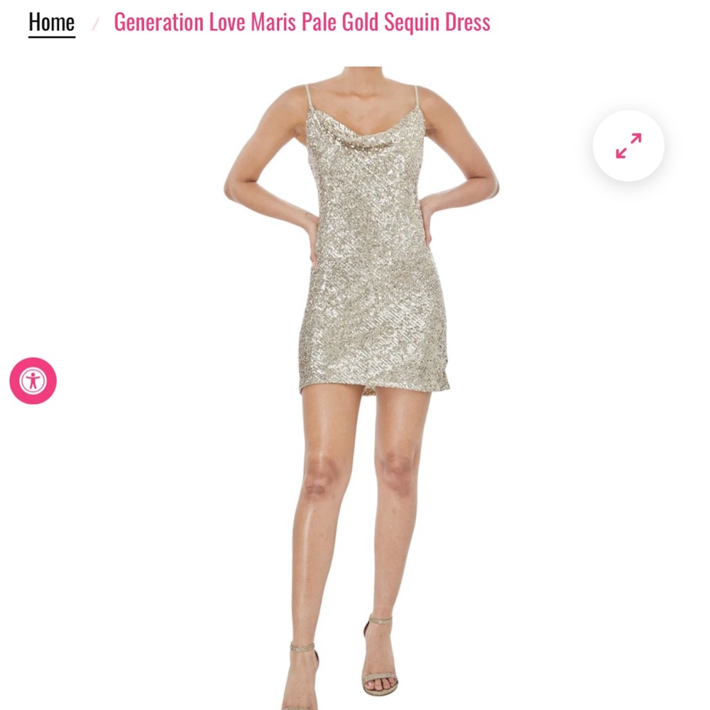 ⭐️⭐️ Generation Love -Maris Pale Gold
Sequin Dress - Size L ⭐️⭐️